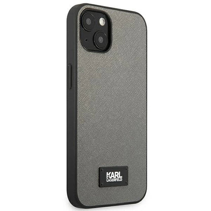Karl Lagerfeld KLHCP13SSFMP2DG iPhone 13 mini 5,4 "hardcase silver / silver Saffiano Plaque_3