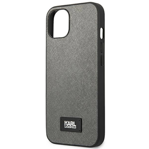 Karl Lagerfeld KLHCP13SSFMP2DG iPhone 13 mini 5,4 "hardcase silver / silver Saffiano Plaque_5