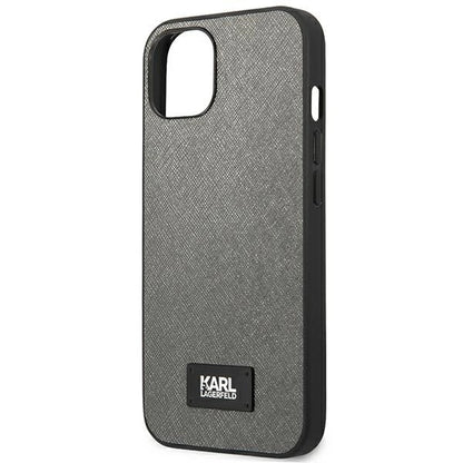 Karl Lagerfeld KLHCP13SSFMP2DG iPhone 13 mini 5,4 "hardcase silver / silver Saffiano Plaque_5