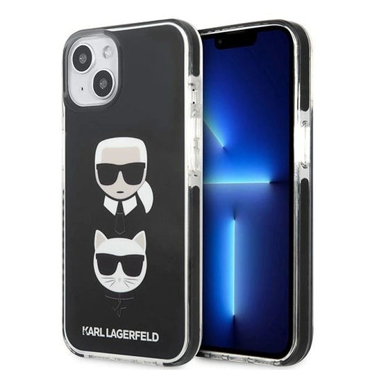 Karl Lagerfeld KLHCP13STPE2TK iPhone 13 mini 5,4 "hardcase black / black Karl &amp; Choupette Head_0