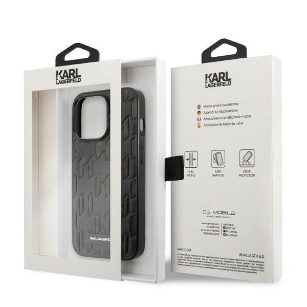 Karl Lagerfeld KLHCP13XMNMP1K iPhone 13 Pro Max 6,7" hardcase czarny/black Monogram Plaque_7