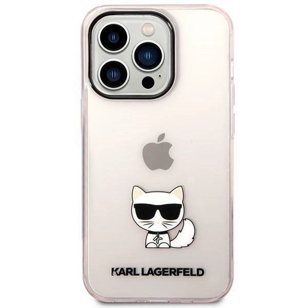 Karl Lagerfeld KLHCP14LCTTRI iPhone 14 Pro 6.1 "hardcase pink / pink Transparent Choupette Body_2