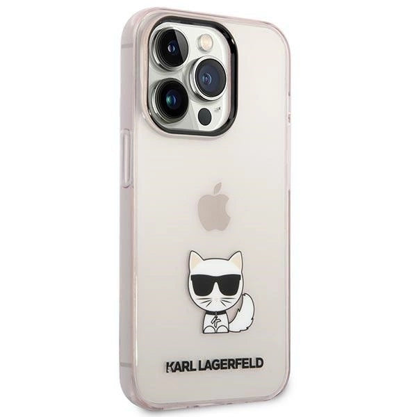 Karl Lagerfeld KLHCP14LCTTRI iPhone 14 Pro 6.1 "hardcase pink / pink Transparent Choupette Body_3