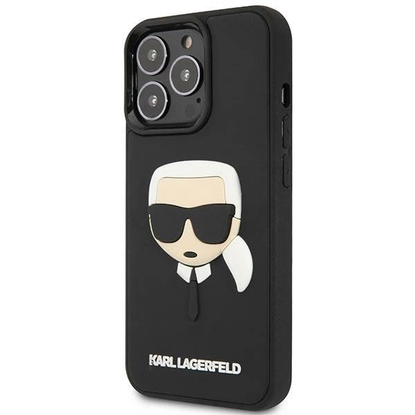 Karl Lagerfeld KLHCP14LKH3DBK iPhone 14 Pro 6.1 "black / black hardcase 3D Rubber Karl`s Head_1