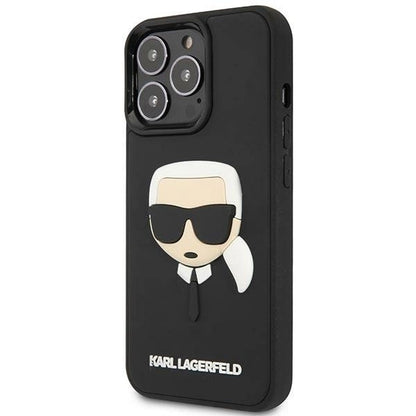 Karl Lagerfeld KLHCP14LKH3DBK iPhone 14 Pro 6.1 "black / black hardcase 3D Rubber Karl`s Head_1