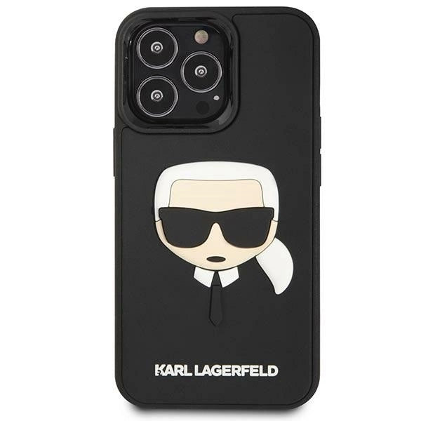 Karl Lagerfeld KLHCP14LKH3DBK iPhone 14 Pro 6.1 "black / black hardcase 3D Rubber Karl`s Head_2