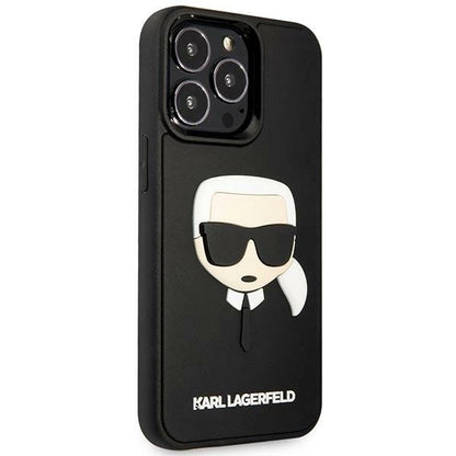 Karl Lagerfeld KLHCP14LKH3DBK iPhone 14 Pro 6.1 "black / black hardcase 3D Rubber Karl`s Head_3