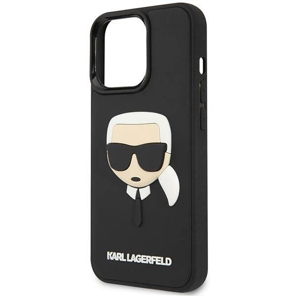 Karl Lagerfeld KLHCP14LKH3DBK iPhone 14 Pro 6.1 "black / black hardcase 3D Rubber Karl`s Head_5