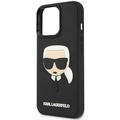Karl Lagerfeld KLHCP14LKH3DBK iPhone 14 Pro 6.1 "black / black hardcase 3D Rubber Karl`s Head_5