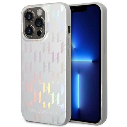 Karl Lagerfeld KLHCP14LLGMMSV3 iPhone 14 Pro 6.1 "hardcase silver / silver Monogram Iridescent_0