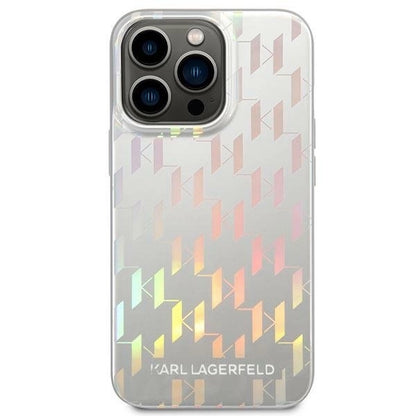 Karl Lagerfeld KLHCP14LLGMMSV3 iPhone 14 Pro 6.1 "hardcase silver / silver Monogram Iridescent_1