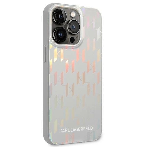 Karl Lagerfeld KLHCP14LLGMMSV3 iPhone 14 Pro 6.1 "hardcase silver / silver Monogram Iridescent_2