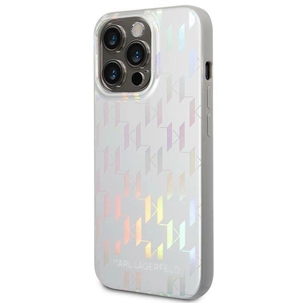 Karl Lagerfeld KLHCP14LLGMMSV3 iPhone 14 Pro 6.1 "hardcase silver / silver Monogram Iridescent_3