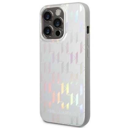 Karl Lagerfeld KLHCP14LLGMMSV3 iPhone 14 Pro 6.1 "hardcase silver / silver Monogram Iridescent_3