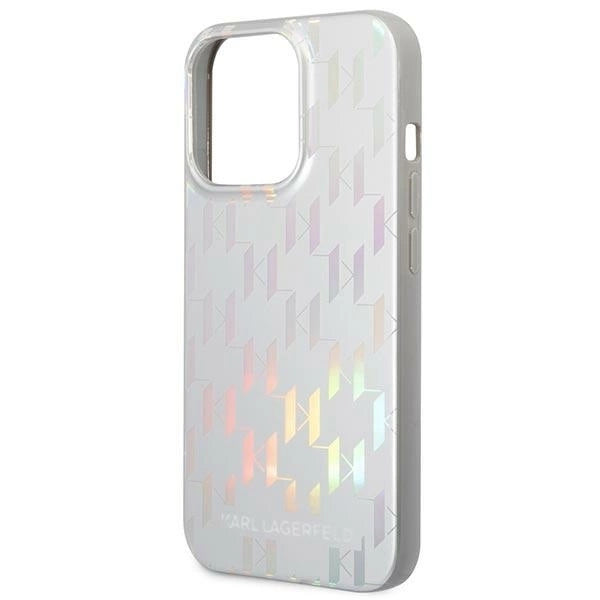 Karl Lagerfeld KLHCP14LLGMMSV3 iPhone 14 Pro 6.1 "hardcase silver / silver Monogram Iridescent_5