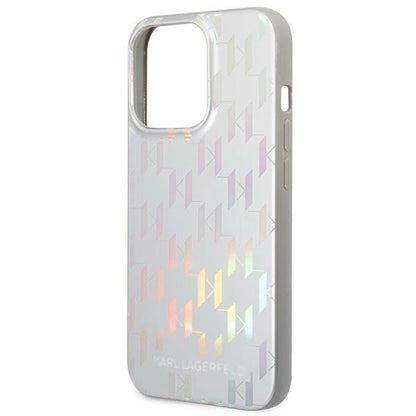 Karl Lagerfeld KLHCP14LLGMMSV3 iPhone 14 Pro 6.1 "hardcase silver / silver Monogram Iridescent_5
