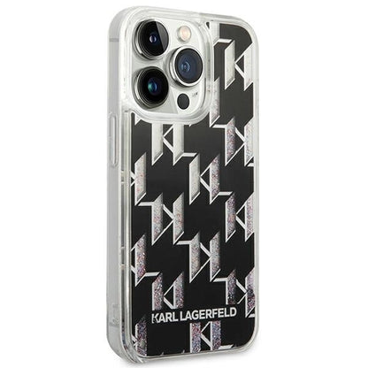 Karl Lagerfeld KLHCP14LLMNMK iPhone 14 Pro 6.1 "hardcase black / black Liquid Glitter Monogram_3