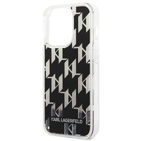 Karl Lagerfeld KLHCP14LLMNMK iPhone 14 Pro 6.1 "hardcase black / black Liquid Glitter Monogram_5