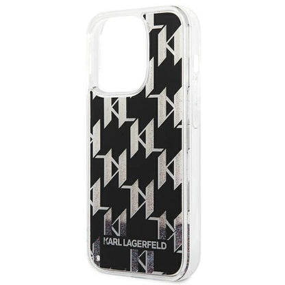 Karl Lagerfeld KLHCP14LLMNMK iPhone 14 Pro 6.1 "hardcase black / black Liquid Glitter Monogram_5