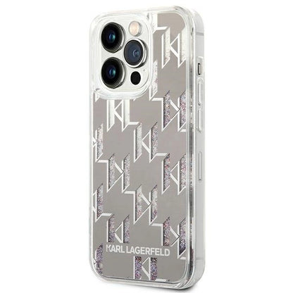 Karl Lagerfeld KLHCP14LLMNMS iPhone 14 Pro 6.1 "hardcase silver / silver Liquid Glitter Monogram_1