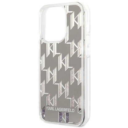 Karl Lagerfeld KLHCP14LLMNMS iPhone 14 Pro 6.1 "hardcase silver / silver Liquid Glitter Monogram_5