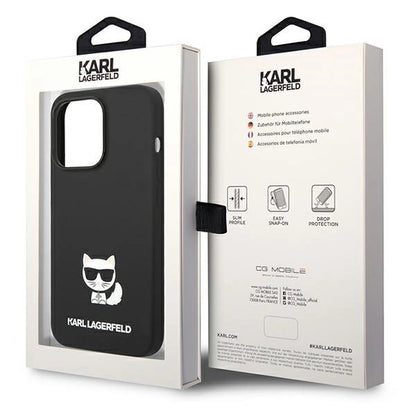 Karl Lagerfeld KLHCP14LSLCTBK iPhone 14 Pro 6.1 "hardcase black / black Silicone Choupette Body_7