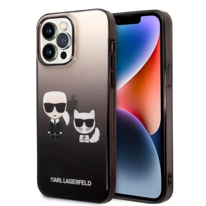 Karl Lagerfeld KLHCP14LTGKCK iPhone 14 Pro 6.1 "hardcase black / black Gradient Ikonik Karl &amp; Choupette_0