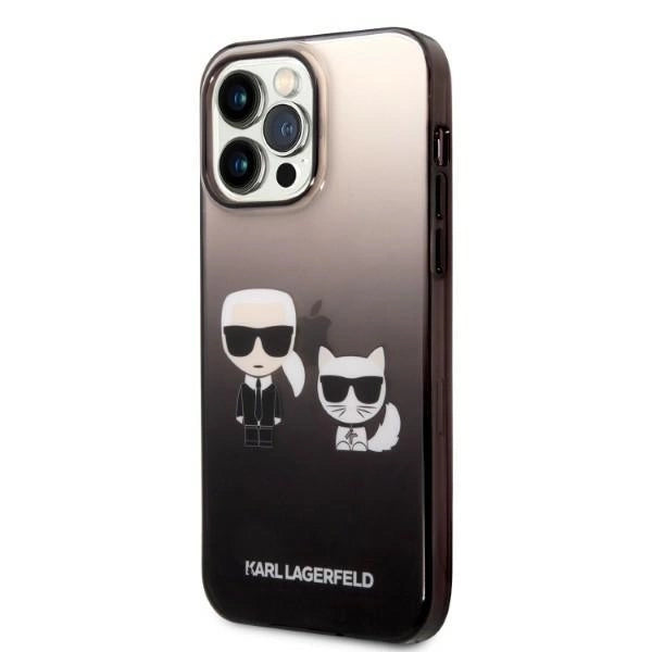 Karl Lagerfeld KLHCP14LTGKCK iPhone 14 Pro 6.1 "hardcase black / black Gradient Ikonik Karl &amp; Choupette_1