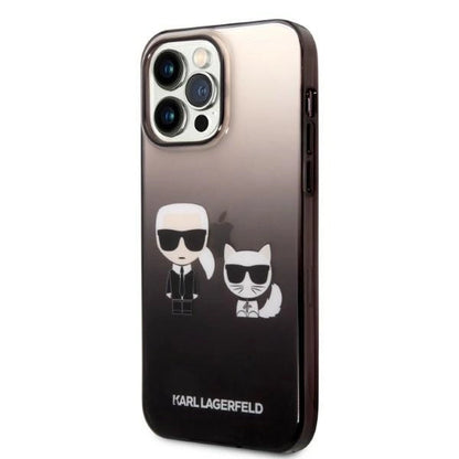 Karl Lagerfeld KLHCP14LTGKCK iPhone 14 Pro 6.1 "hardcase black / black Gradient Ikonik Karl &amp; Choupette_1