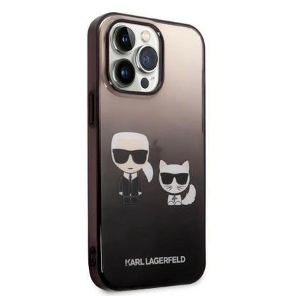 Karl Lagerfeld KLHCP14LTGKCK iPhone 14 Pro 6.1 "hardcase black / black Gradient Ikonik Karl &amp; Choupette_3