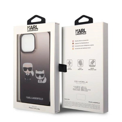 Karl Lagerfeld KLHCP14LTGKCK iPhone 14 Pro 6.1 "hardcase black / black Gradient Ikonik Karl &amp; Choupette_7