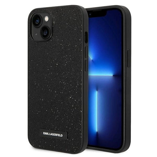 Karl Lagerfeld KLHCP14MG2ELK iPhone 14 Plus 6.7 "hardcase black / black Glitter Plaque Logo_0