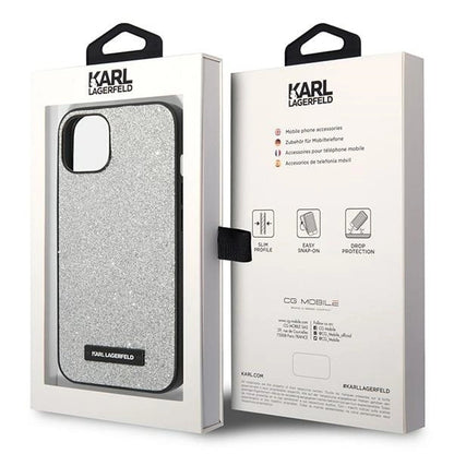 Karl Lagerfeld KLHCP14MG2ELS iPhone 14 Plus 6.7 "hardcase silver / silver Glitter Plaque Logo_7
