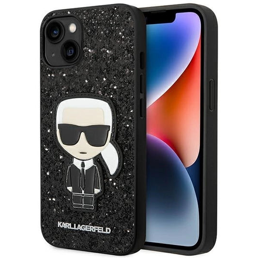Karl Lagerfeld KLHCP14MGFKPK iPhone 14 Plus 6.7 &quot;hardcase black / black Glitter Flakes Ikonik_0