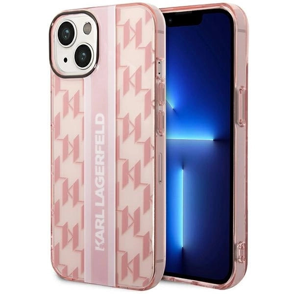 Karl Lagerfeld KLHCP14MHKLSPCP iPhone 14 Plus 6.7 "hardcase pink / pink Mono Vertical Stripe_0