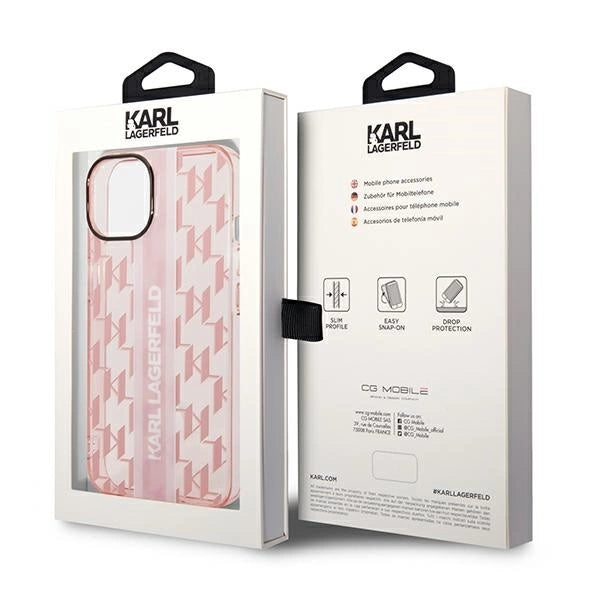 Karl Lagerfeld KLHCP14MHKLSPCP iPhone 14 Plus 6.7 "hardcase pink / pink Mono Vertical Stripe_7