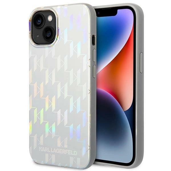 Karl Lagerfeld KLHCP14MLGMMSV3 iPhone 14 Plus 6.7 "hardcase silver / silver Monogram Iridescent_0