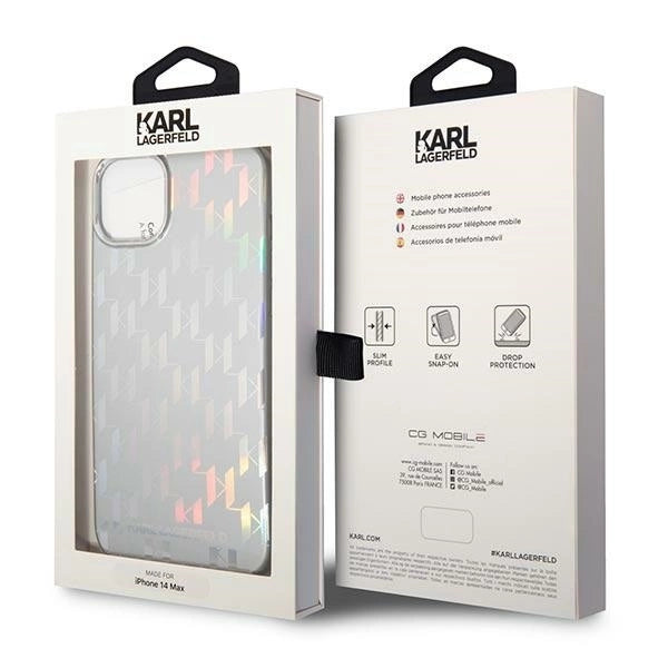 Karl Lagerfeld KLHCP14MLGMMSV3 iPhone 14 Plus 6.7 "hardcase silver / silver Monogram Iridescent_7