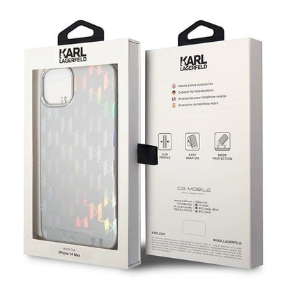 Karl Lagerfeld KLHCP14MLGMMSV3 iPhone 14 Plus 6.7 "hardcase silver / silver Monogram Iridescent_7