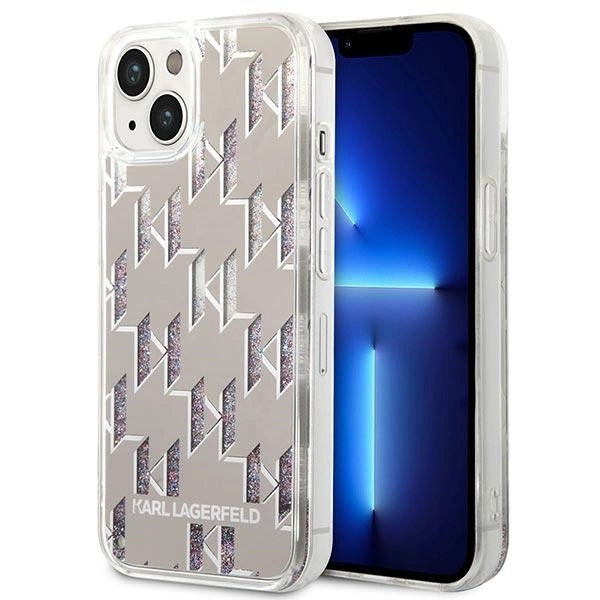 Karl Lagerfeld KLHCP14MLMNMS iPhone 14 Plus 6.7 "hardcase silver / silver Liquid Glitter Monogram_0