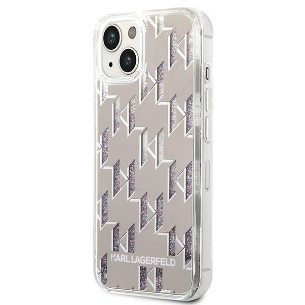 Karl Lagerfeld KLHCP14MLMNMS iPhone 14 Plus 6.7 "hardcase silver / silver Liquid Glitter Monogram_1