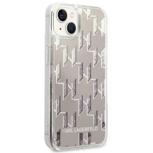 Karl Lagerfeld KLHCP14MLMNMS iPhone 14 Plus 6.7 "hardcase silver / silver Liquid Glitter Monogram_3
