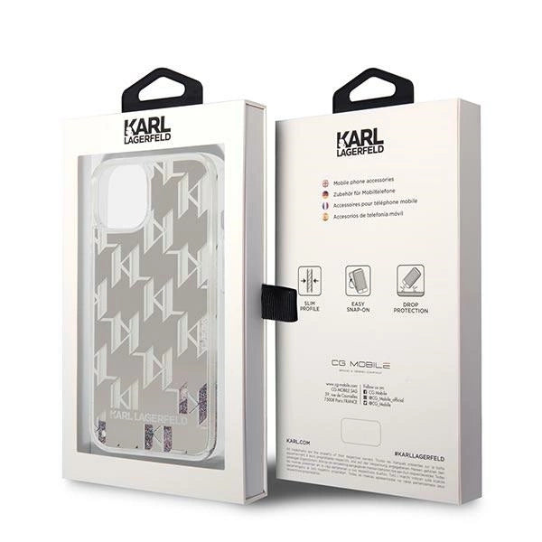 Karl Lagerfeld KLHCP14MLMNMS iPhone 14 Plus 6.7 "hardcase silver / silver Liquid Glitter Monogram_7
