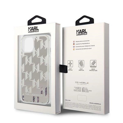 Karl Lagerfeld KLHCP14MLMNMS iPhone 14 Plus 6.7 "hardcase silver / silver Liquid Glitter Monogram_7