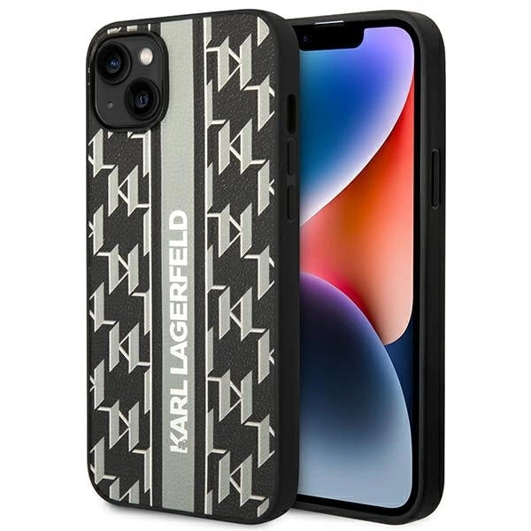 Karl Lagerfeld KLHCP14MPGKLSKG iPhone 14 Plus 6.7 "hardcase gray / gray Monogram Stripe_0