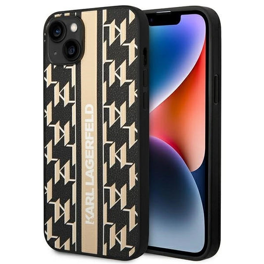 Karl Lagerfeld KLHCP14MPGKLSKW iPhone 14 Plus 6,7 &quot;hardcase brown / brown Monogram Stripe_0