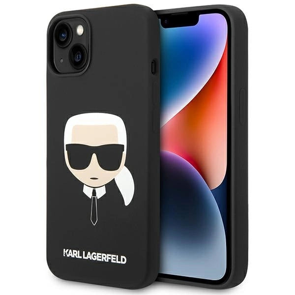 Karl Lagerfeld KLHCP14MSLKHBK iPhone 14 Plus 6.7 "hardcase black / black Silicone Karl`s Head_0