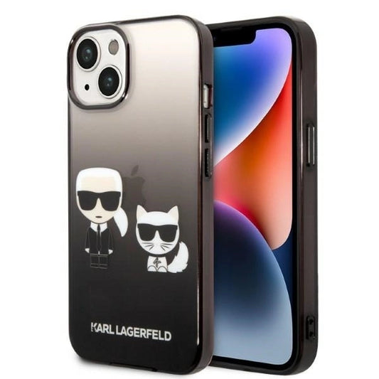 Karl Lagerfeld KLHCP14MTGKCK iPhone 14 Plus 6,7 &quot;hardcase black / black Gradient Ikonik Karl &amp; Choupette_0