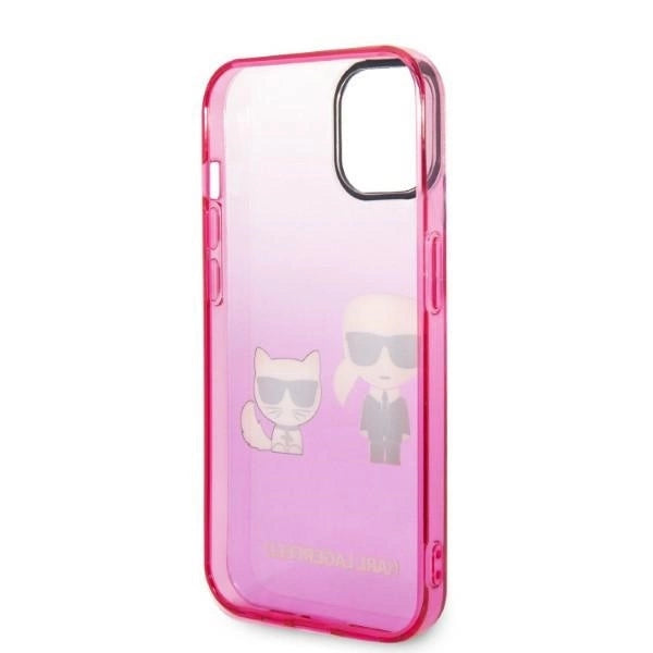 Karl Lagerfeld KLHCP14MTGKCP iPhone 14 Plus 6,7" hardcase różowy/pink Gradient Ikonik Karl & Choupette_6