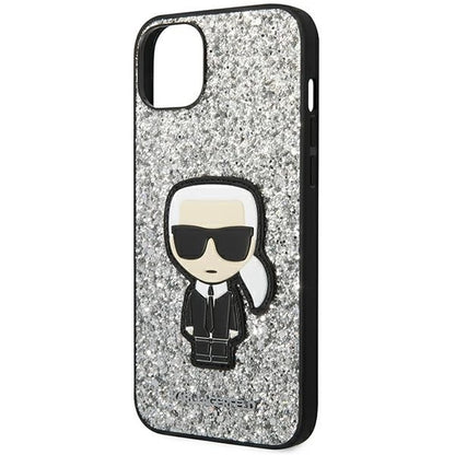 Karl Lagerfeld KLHCP14SGFKPG iPhone 14 6.1 "hardcase silver / silver Glitter Flakes Ikonik_5